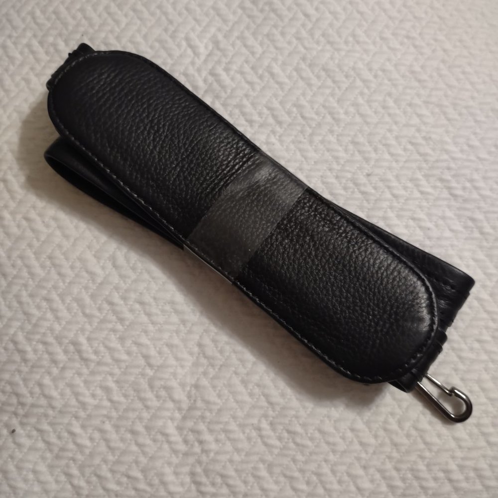Vegan black adjustable replacement traveling bag strap new